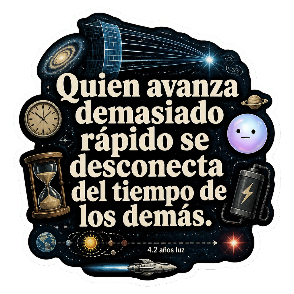 Quien avanza demasiado rápido se desconecta del tiempo de los demás.