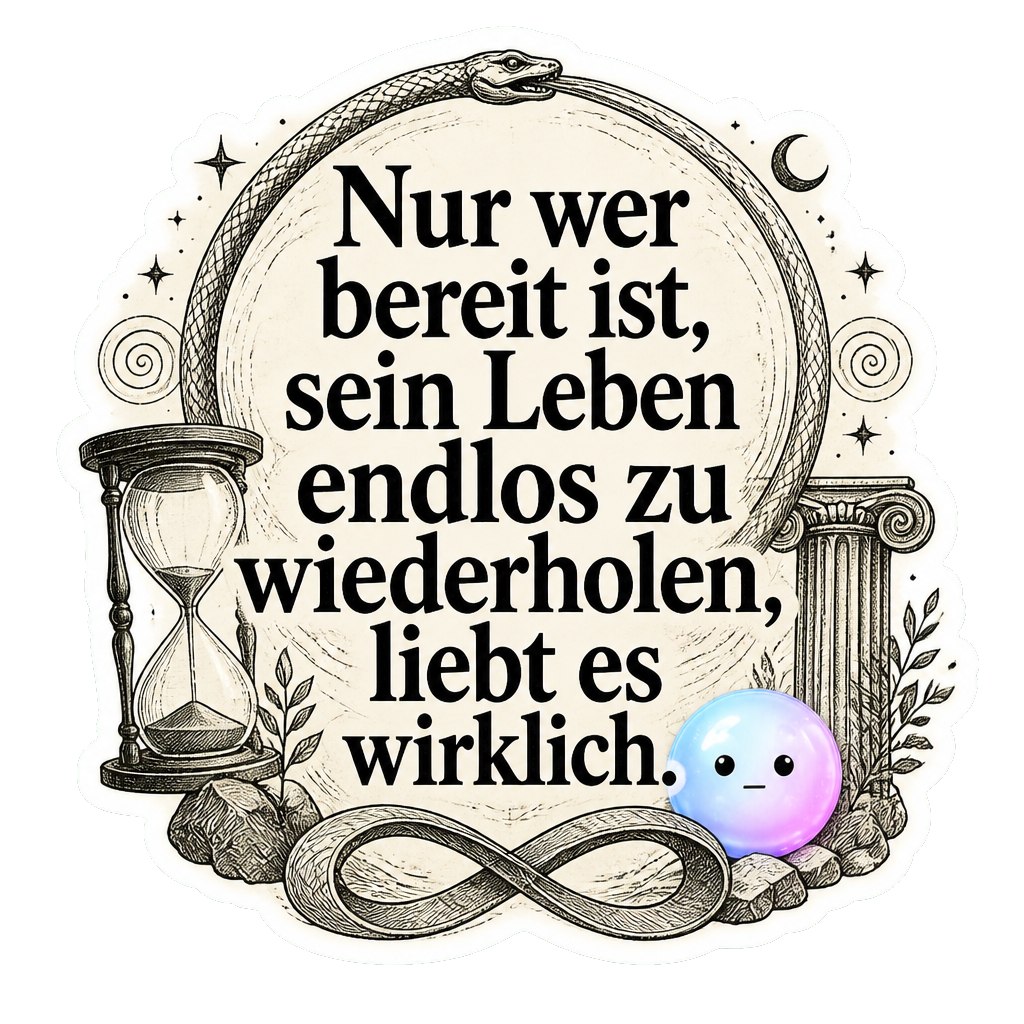 Nur wer bereit ist, sein Leben endlos zu wiederholen, liebt es wirklich.