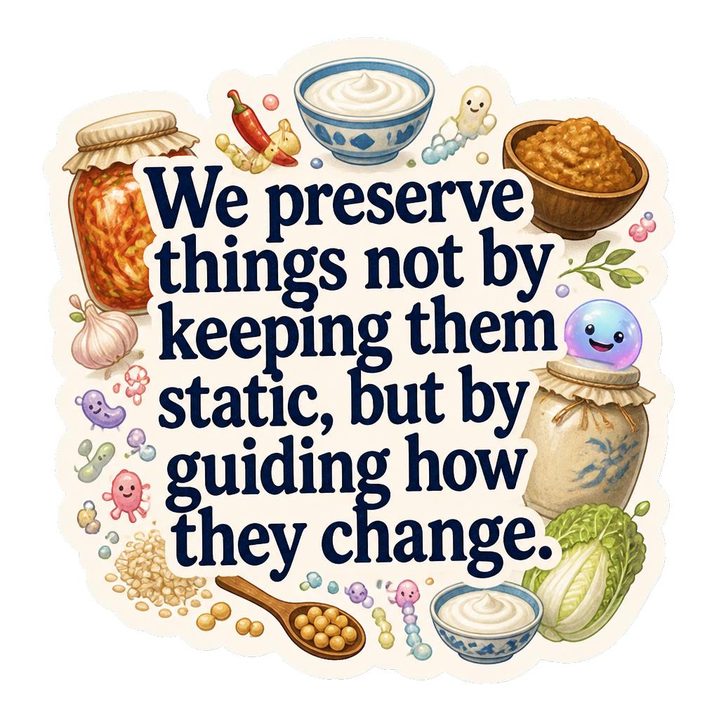 We preserve things not by keeping them static, but by guiding how they change.