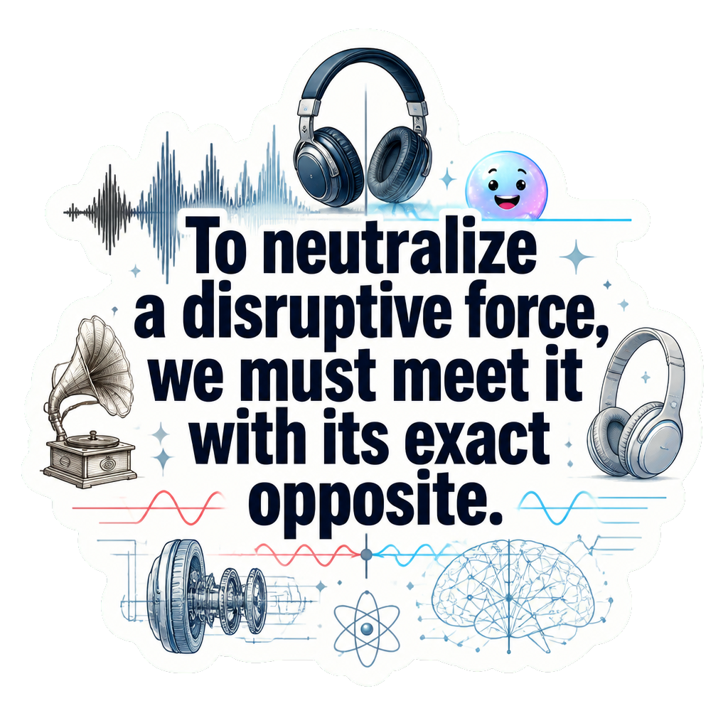 To neutralize a disruptive force, we must meet it with its exact opposite.