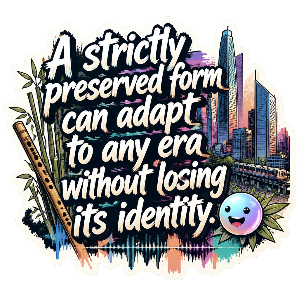 A strictly preserved form can adapt to any era without losing its identity.