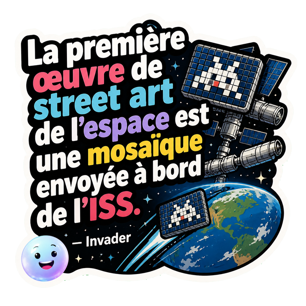 La première œuvre de street art de l'espace est une mosaïque envoyée à bord de l'ISS.