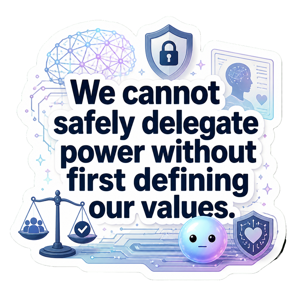 We cannot safely delegate power without first defining our values.