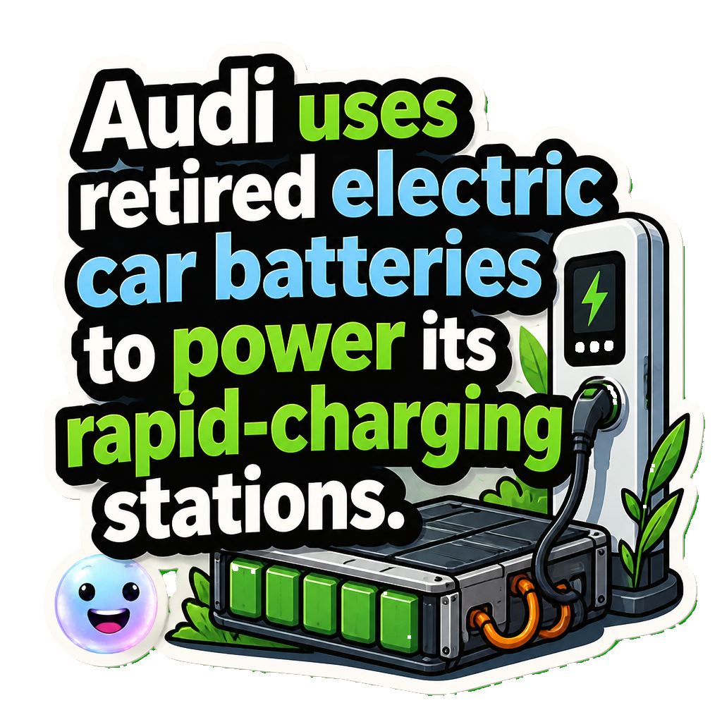 Audi uses retired electric car batteries to power its rapid-charging stations.