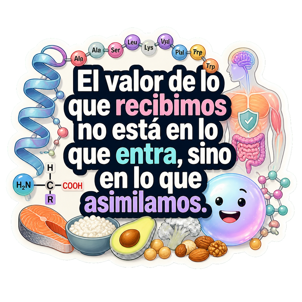 El valor de lo que recibimos no está en lo que entra, sino en lo que asimilamos.
