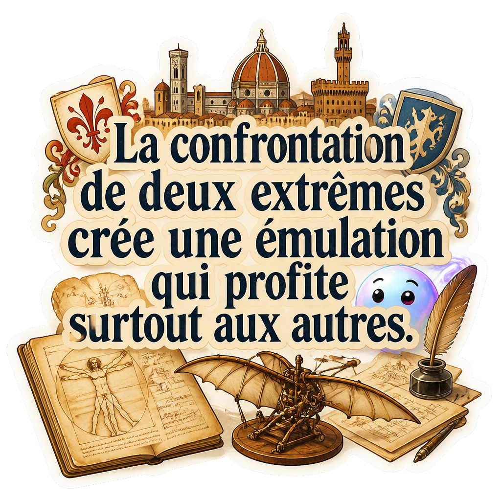 La confrontation de deux extrêmes crée une émulation qui profite surtout aux autres.