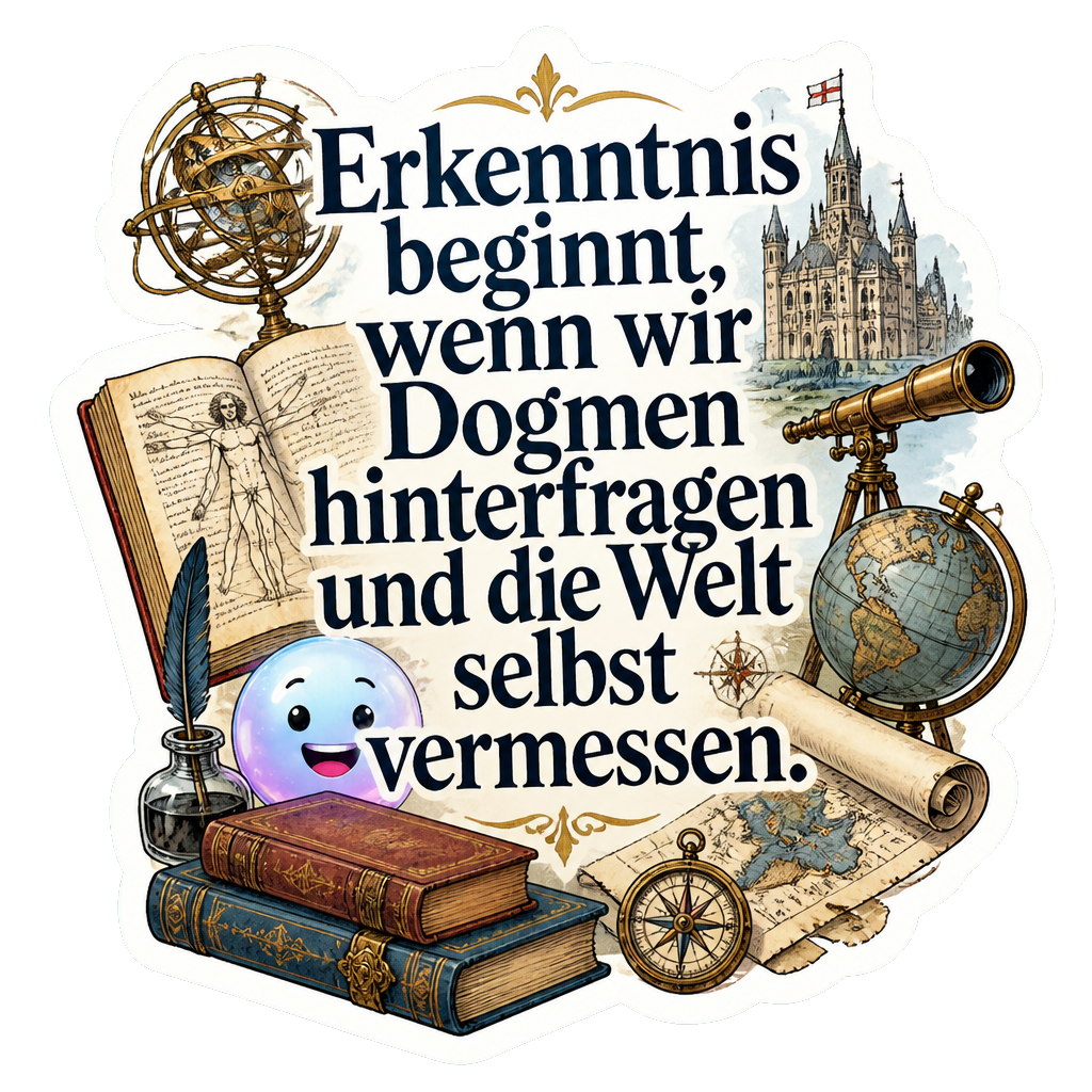 Erkenntnis beginnt, wenn wir Dogmen hinterfragen und die Welt selbst vermessen.