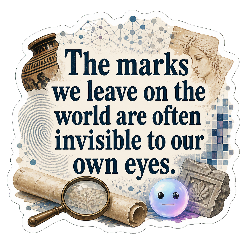The marks we leave on the world are often invisible to our own eyes.