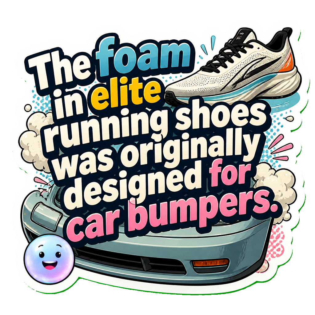 The foam in elite running shoes was originally designed for car bumpers.