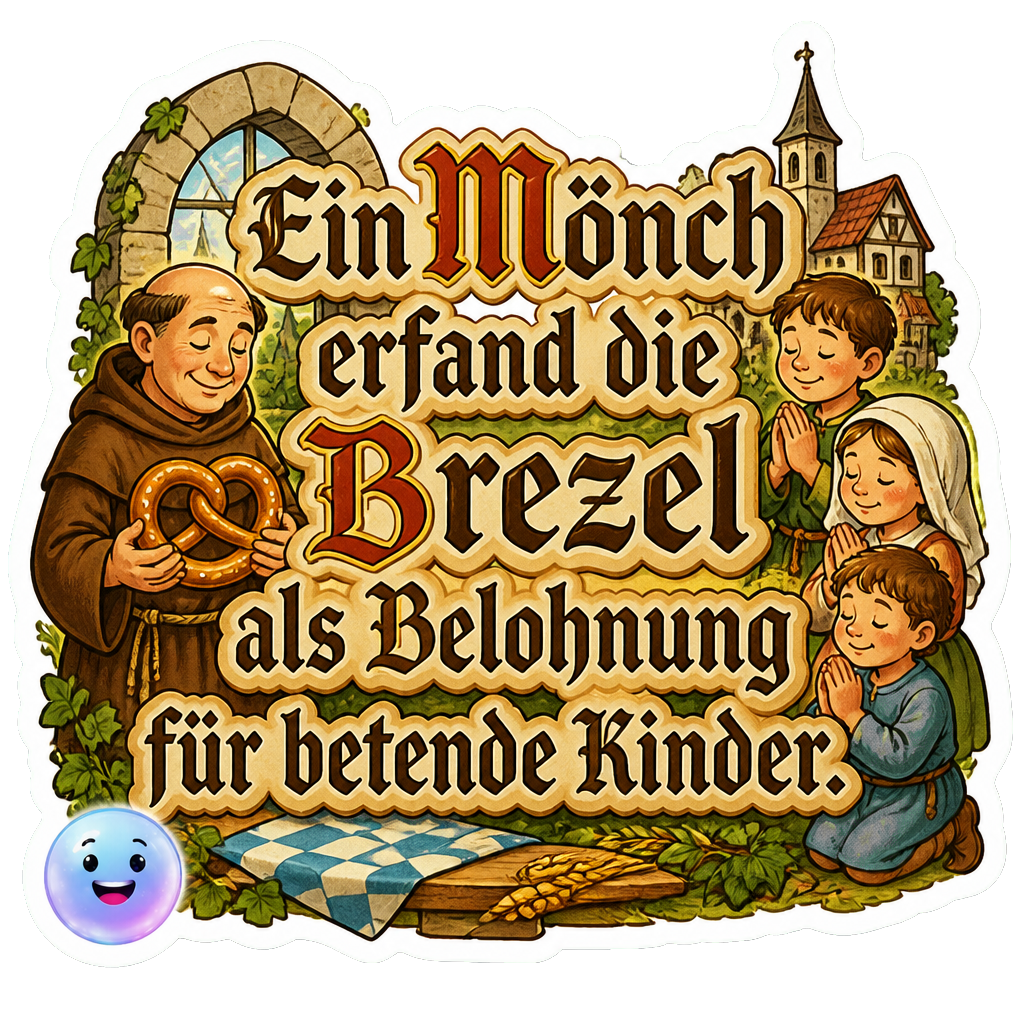 Ein Mönch erfand die Brezel als Belohnung für betende Kinder.