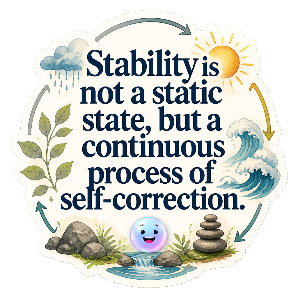 Stability is not a static state, but a continuous process of self-correction.