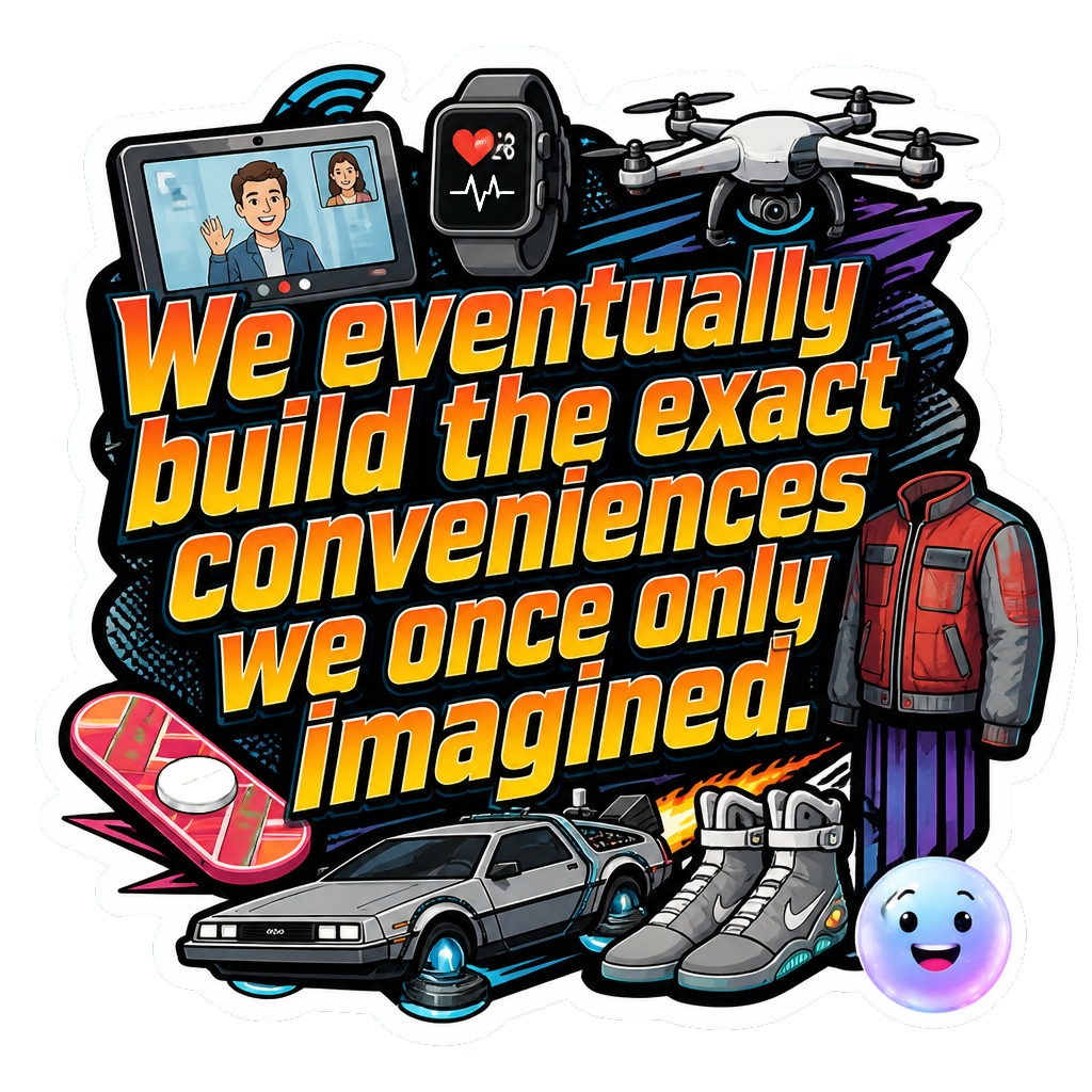 We eventually build the exact conveniences we once only imagined.