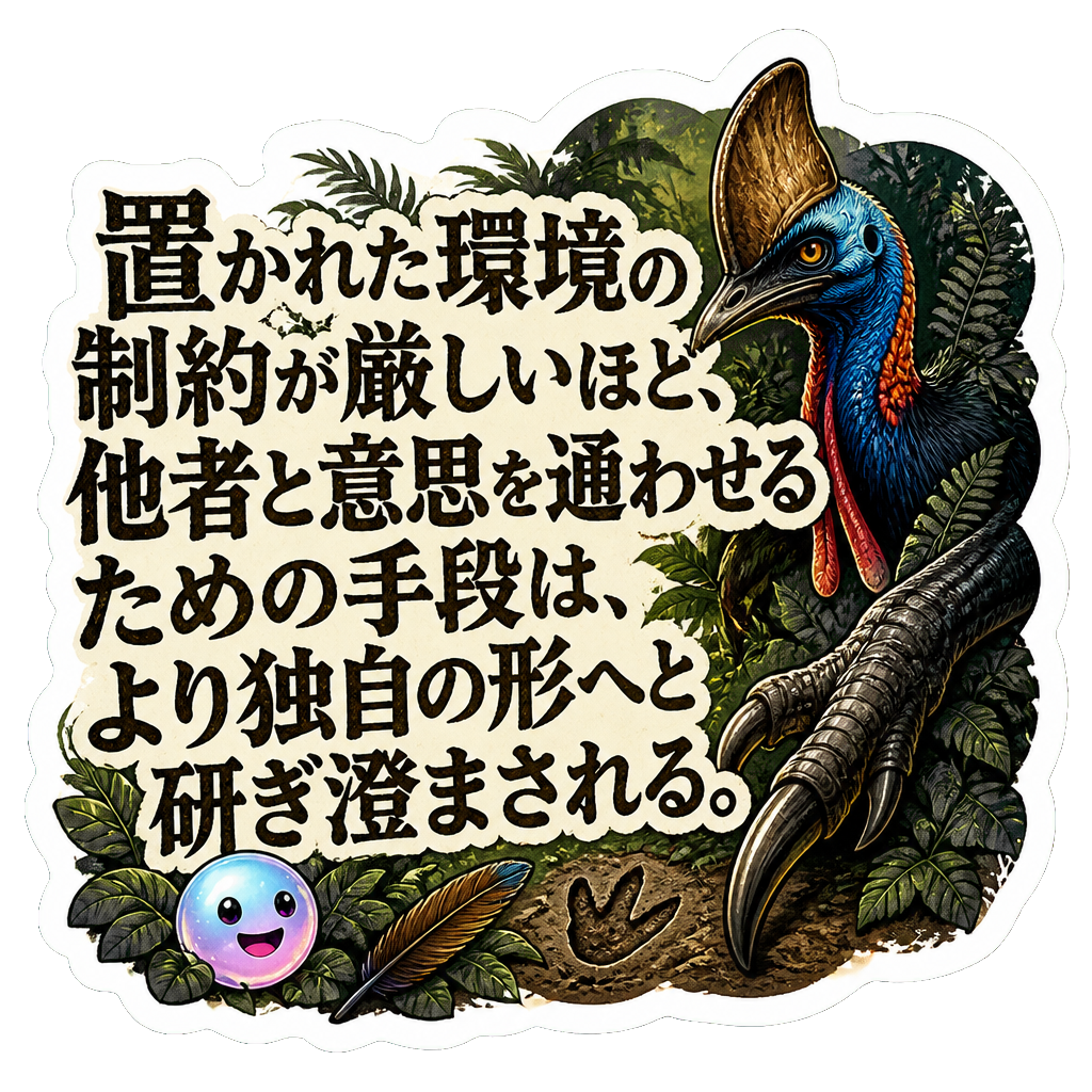 置かれた環境の制約が厳しいほど、他者と意思を通わせるための手段は、より独自の形へと研ぎ澄まされる。