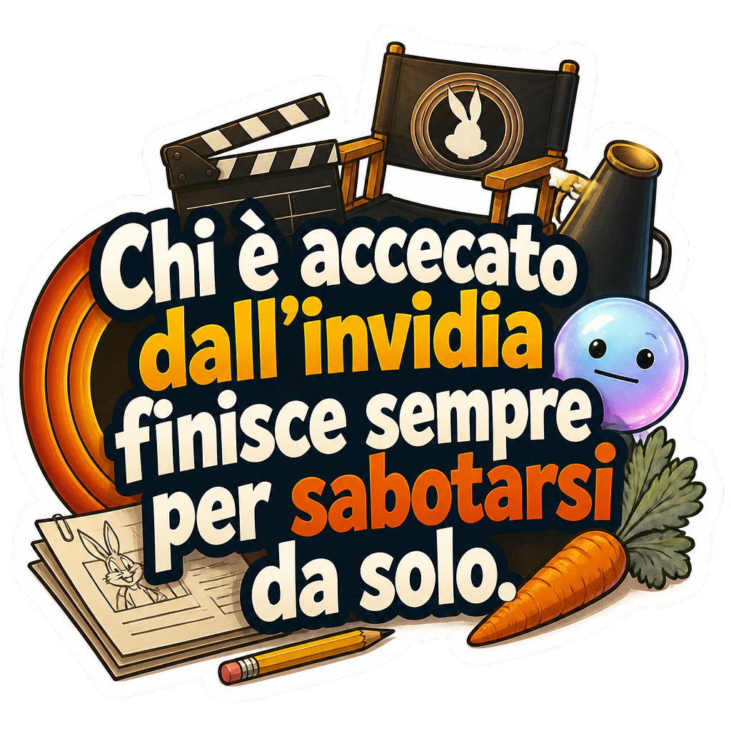 Chi è accecato dall'invidia finisce sempre per sabotarsi da solo.
