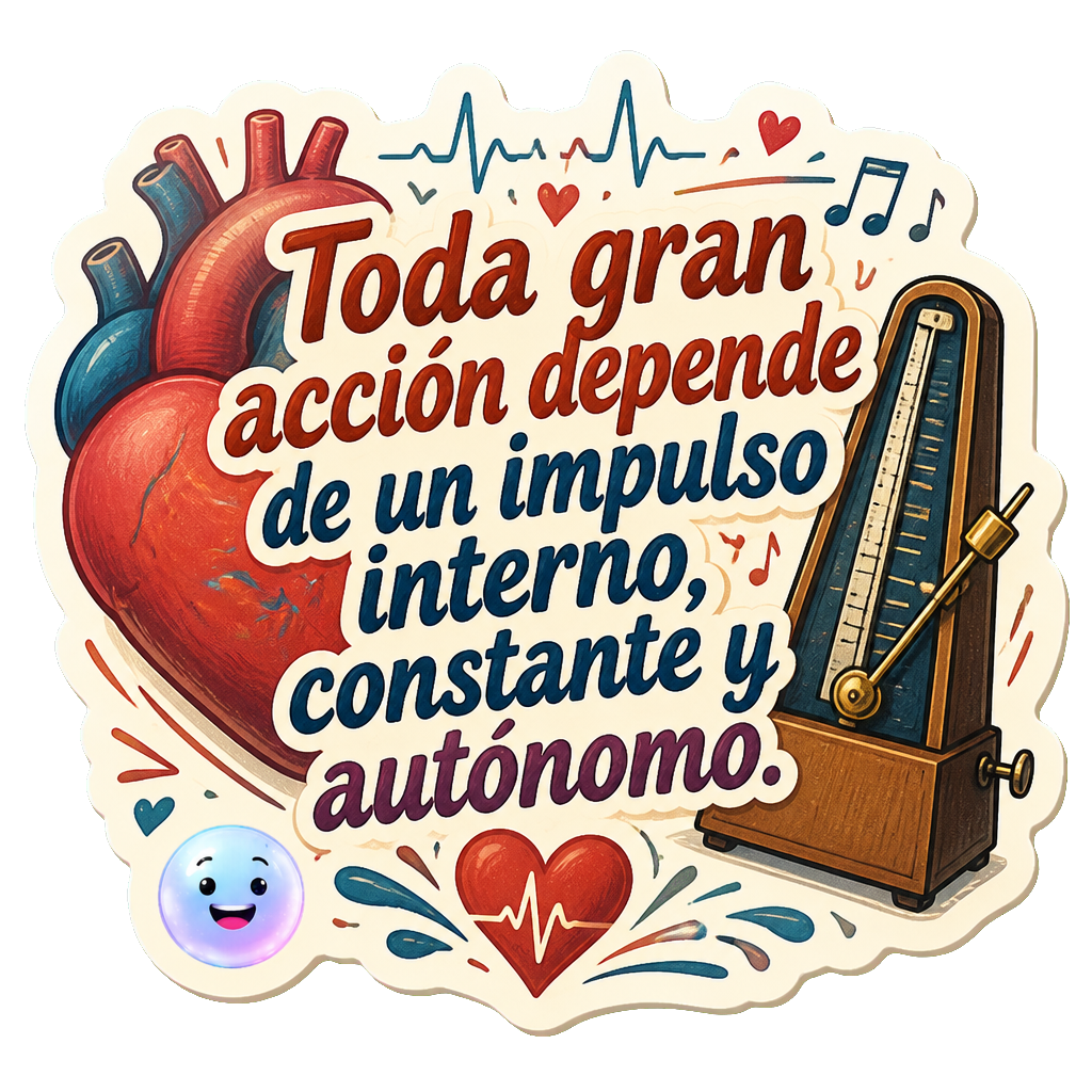 Toda gran acción depende de un impulso interno, constante y autónomo.
