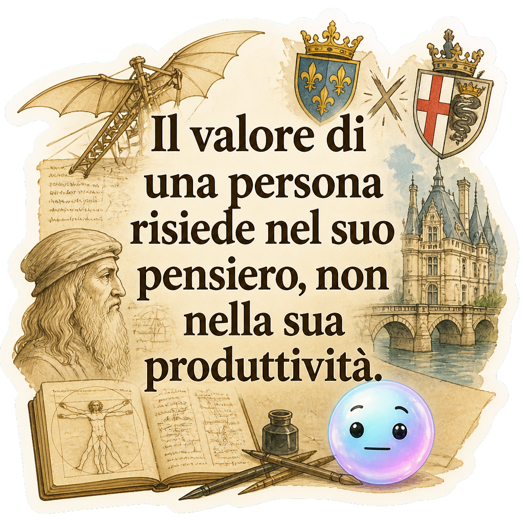 Il valore di una persona risiede nel suo pensiero, non nella sua produttività.