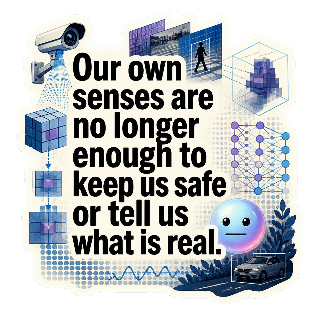Our own senses are no longer enough to keep us safe or tell us what is real.
