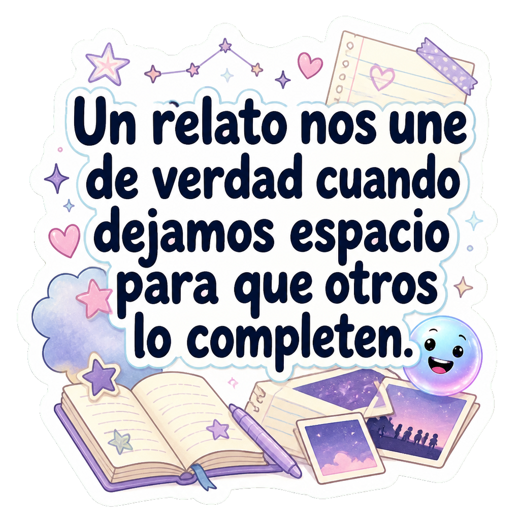 Un relato nos une de verdad cuando dejamos espacio para que otros lo completen.
