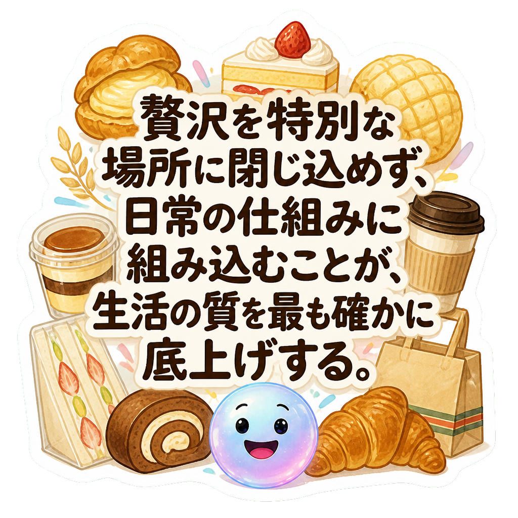 贅沢を特別な場所に閉じ込めず、日常の仕組みに組み込むことが、生活の質を最も確かに底上げする。