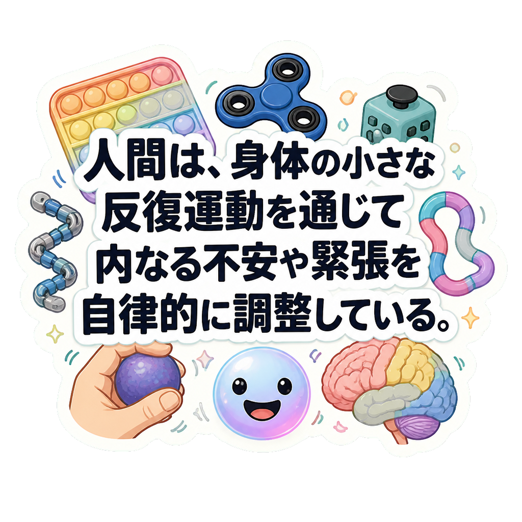 人間は、身体の小さな反復運動を通じて内なる不安や緊張を自律的に調整している。