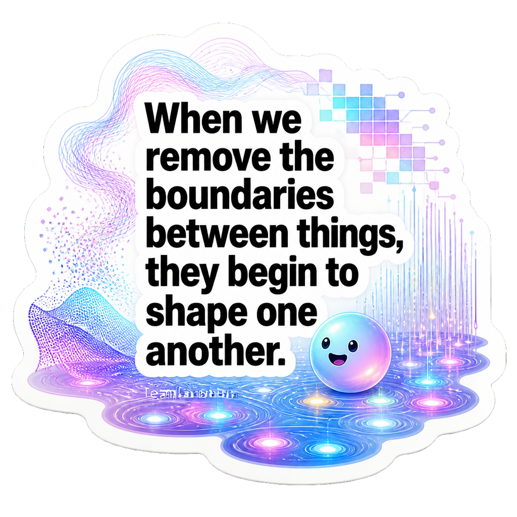 When we remove the boundaries between things, they begin to shape one another.