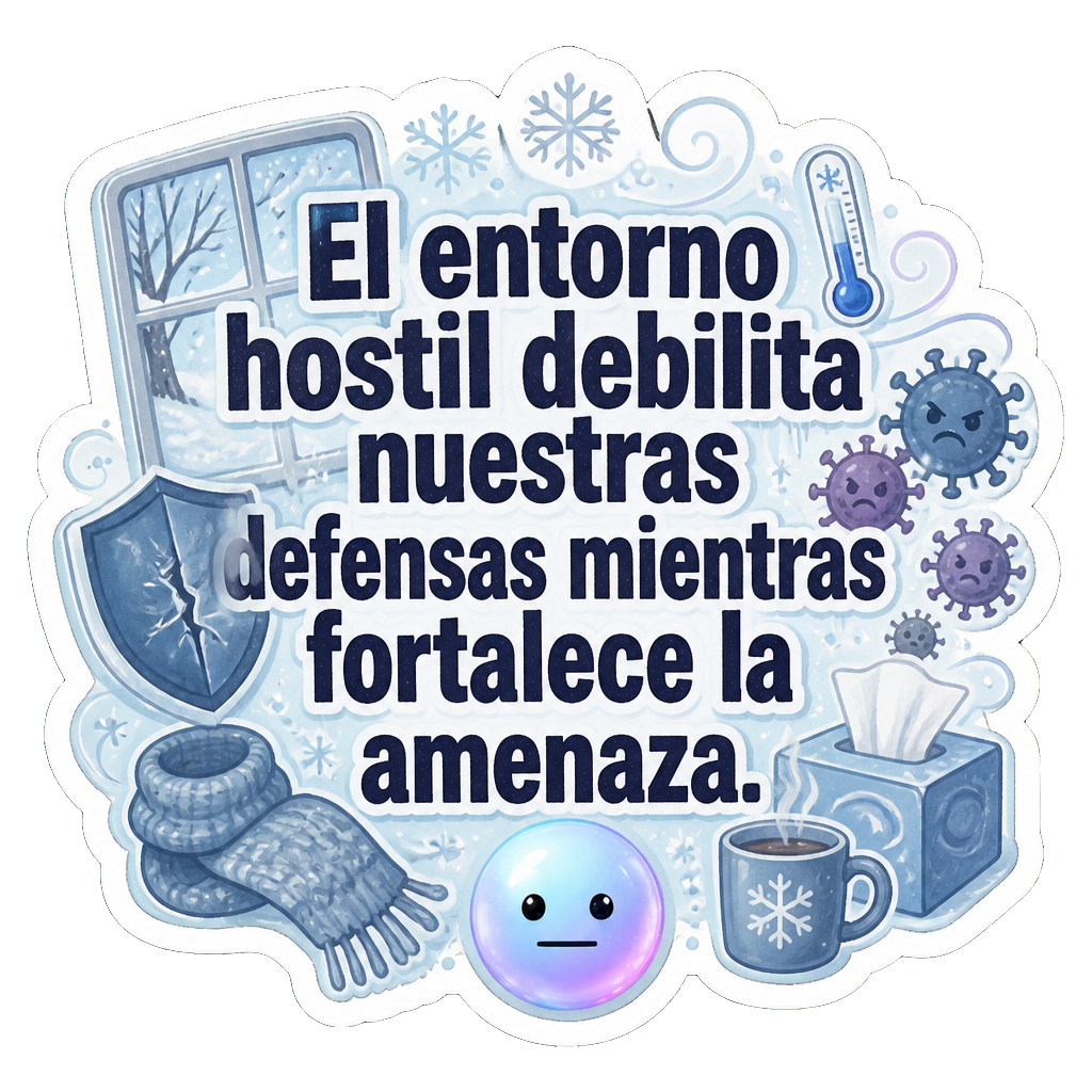 El entorno hostil debilita nuestras defensas mientras fortalece la amenaza.