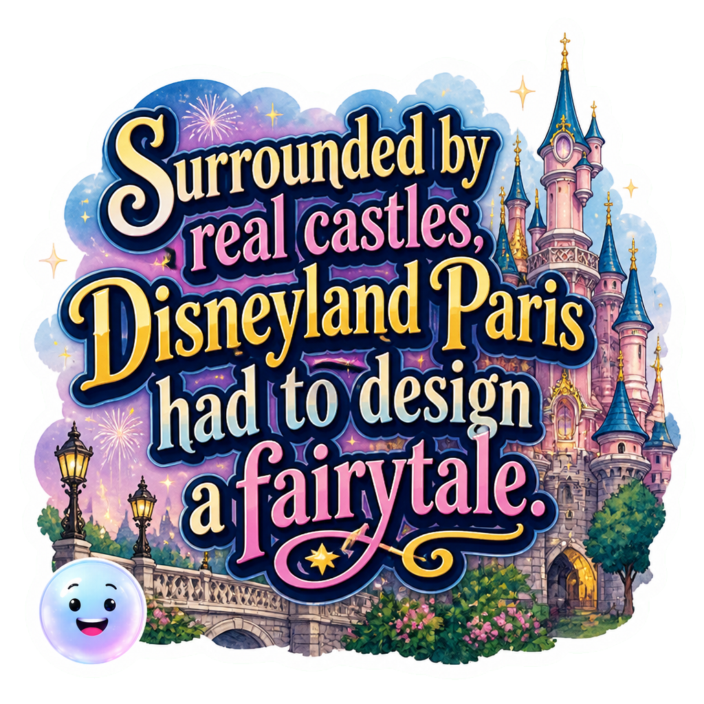 Surrounded by real castles, Disneyland Paris had to design a fairytale.