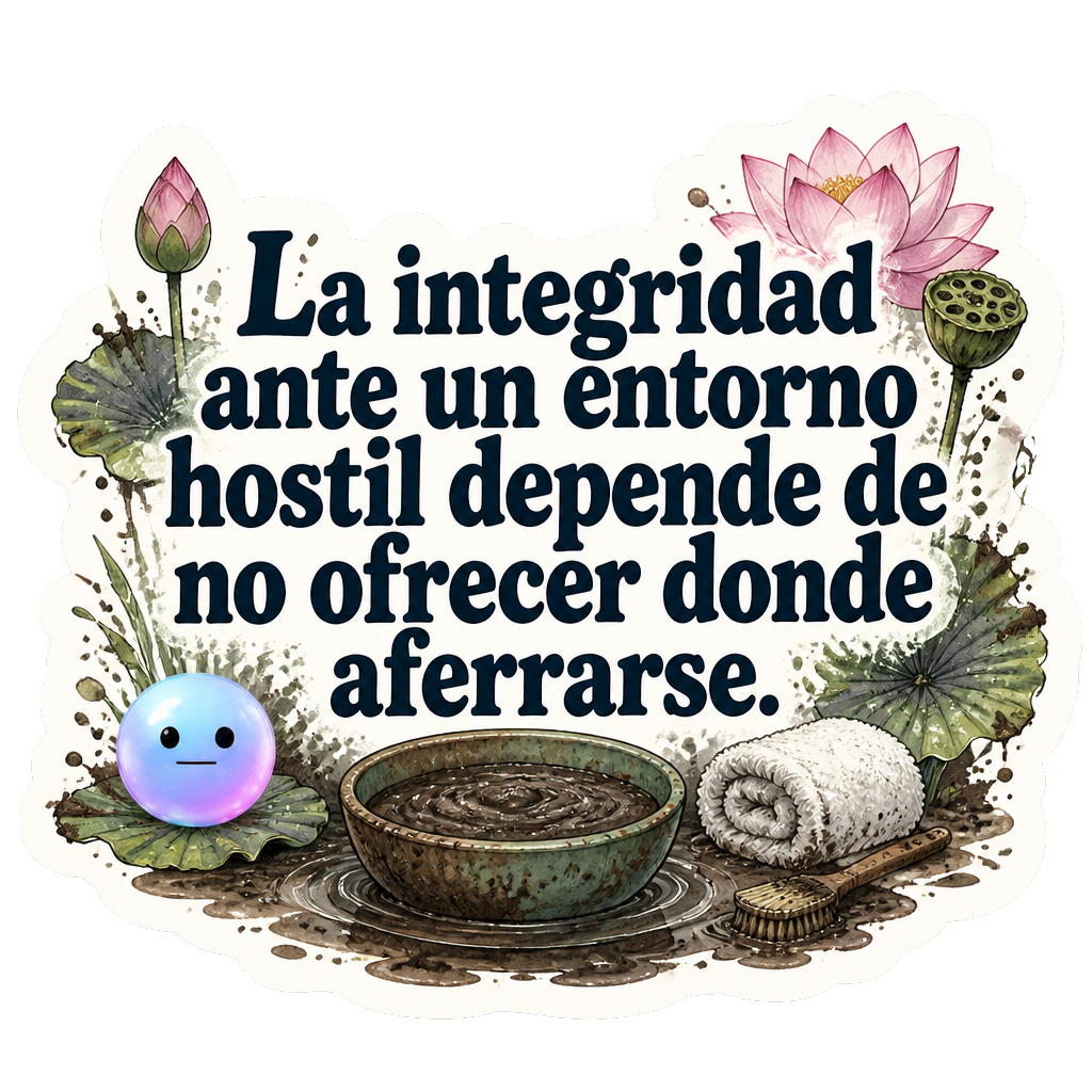 La integridad ante un entorno hostil depende de no ofrecer donde aferrarse.