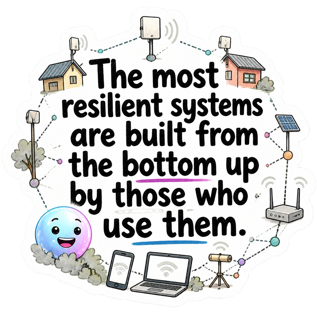 The most resilient systems are built from the bottom up by those who use them.