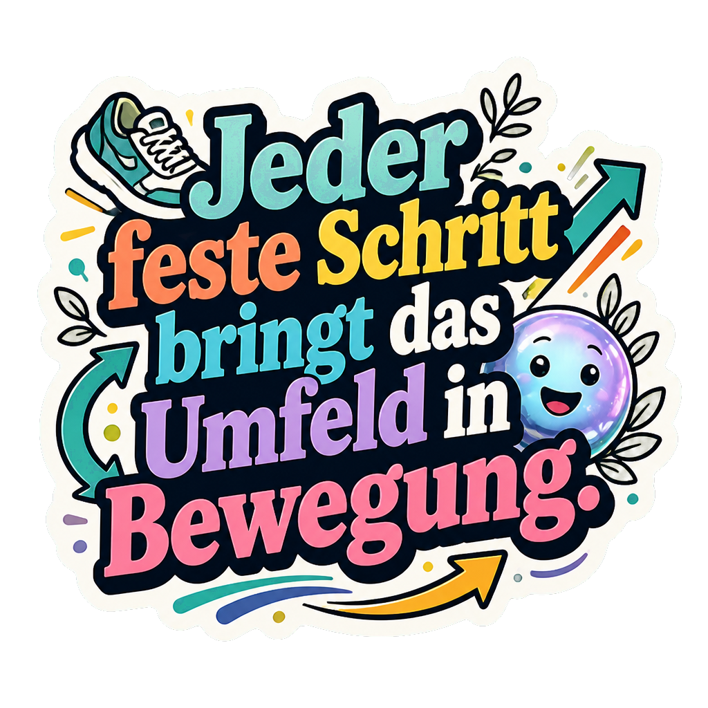 Jeder feste Schritt bringt das Umfeld in Bewegung.