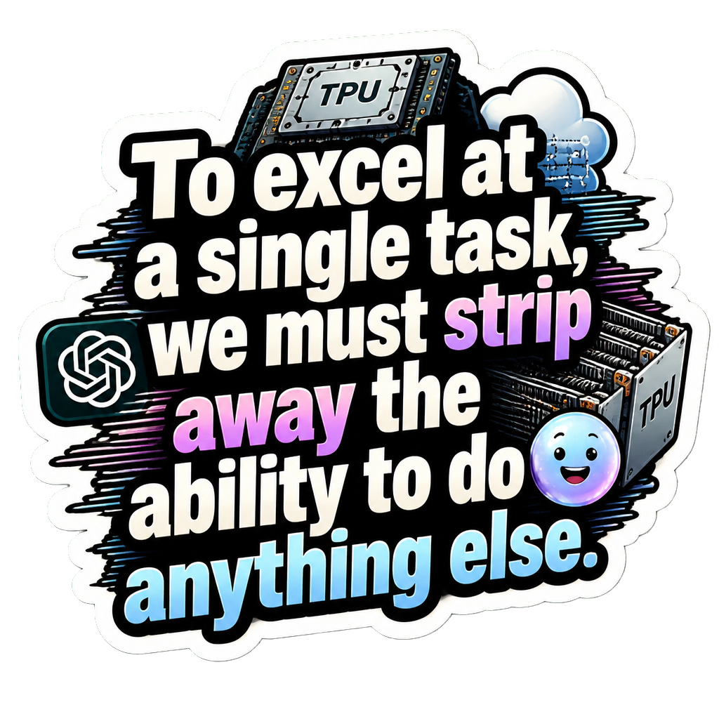 To excel at a single task, we must strip away the ability to do anything else.