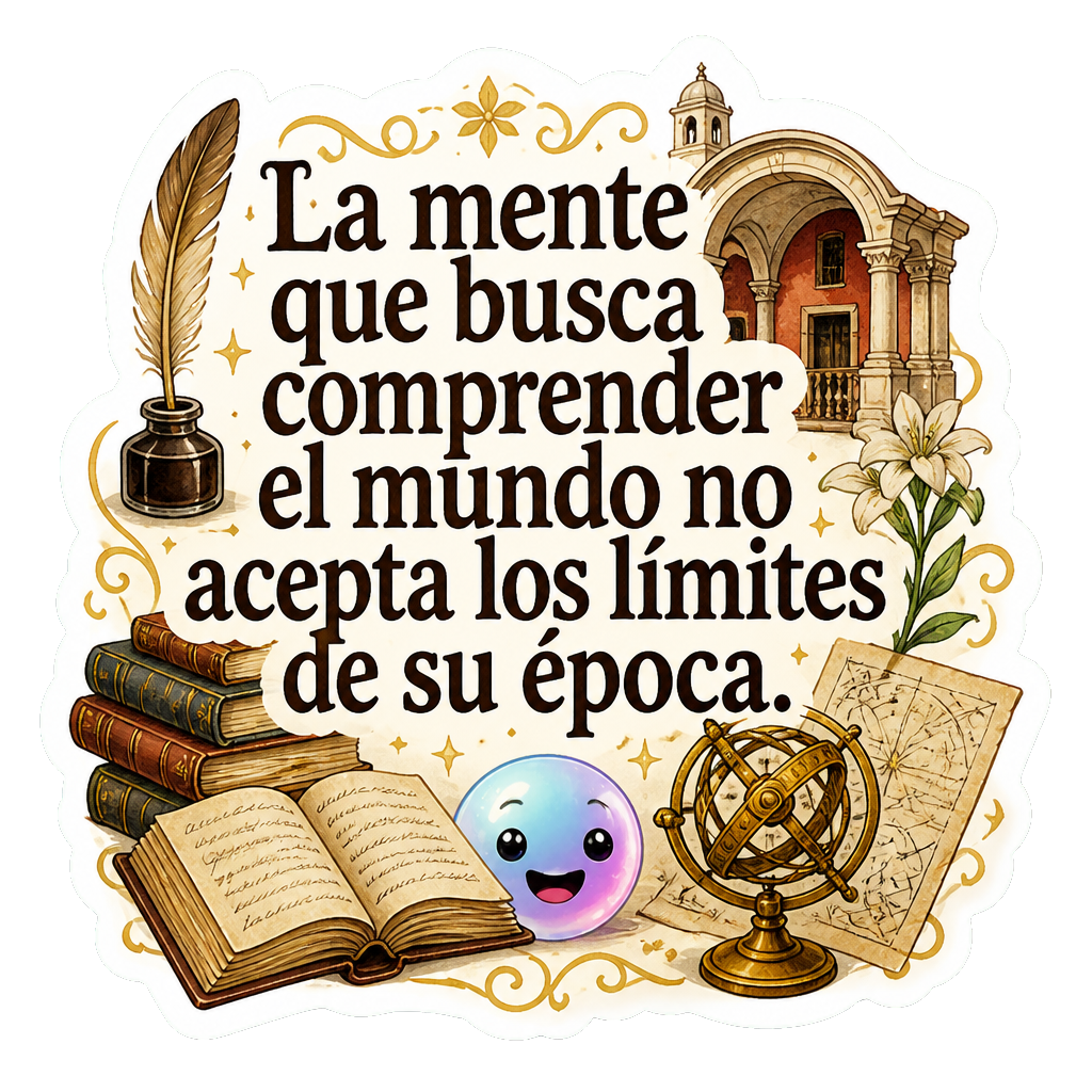 La mente que busca comprender el mundo no acepta los límites de su época.