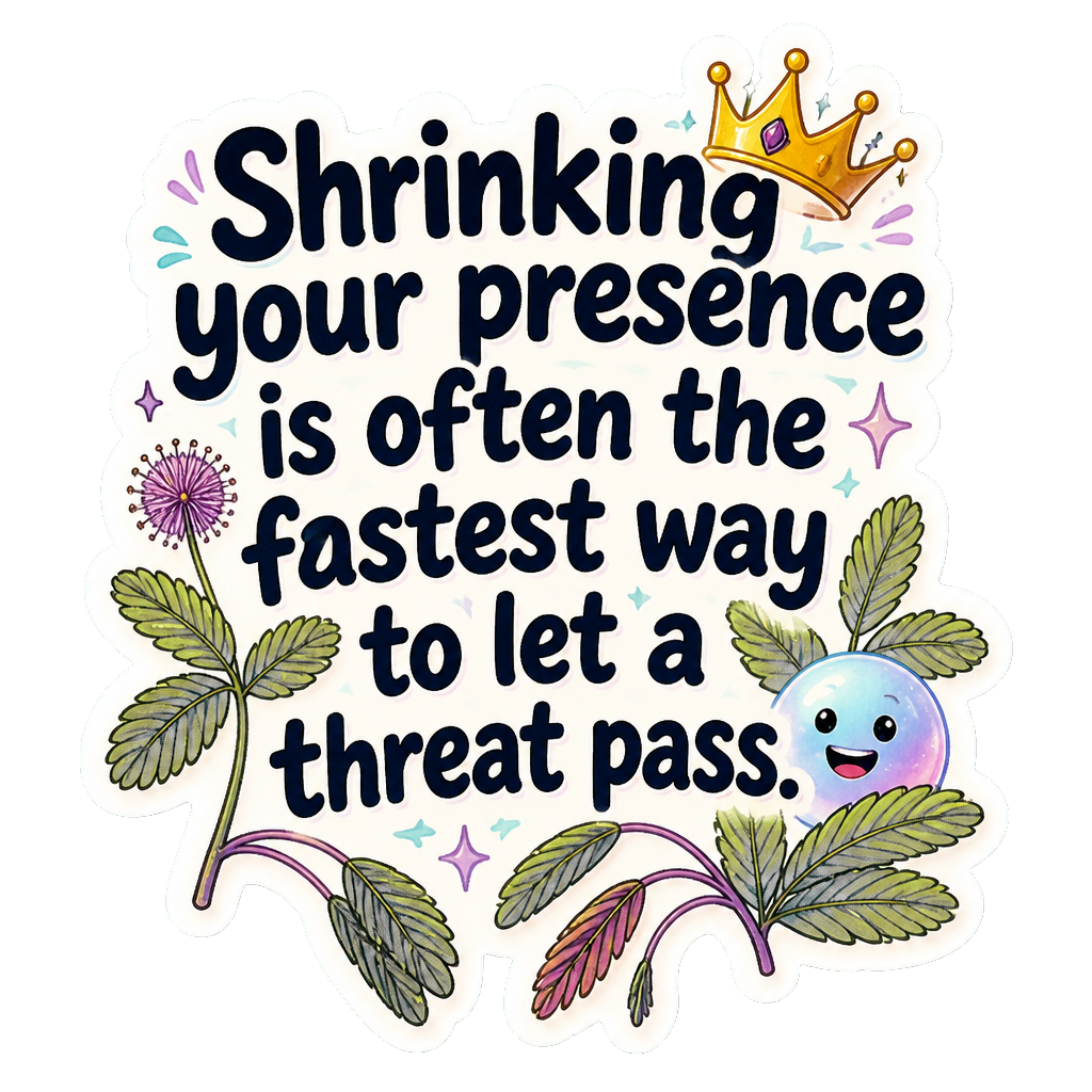 Shrinking your presence is often the fastest way to let a threat pass.