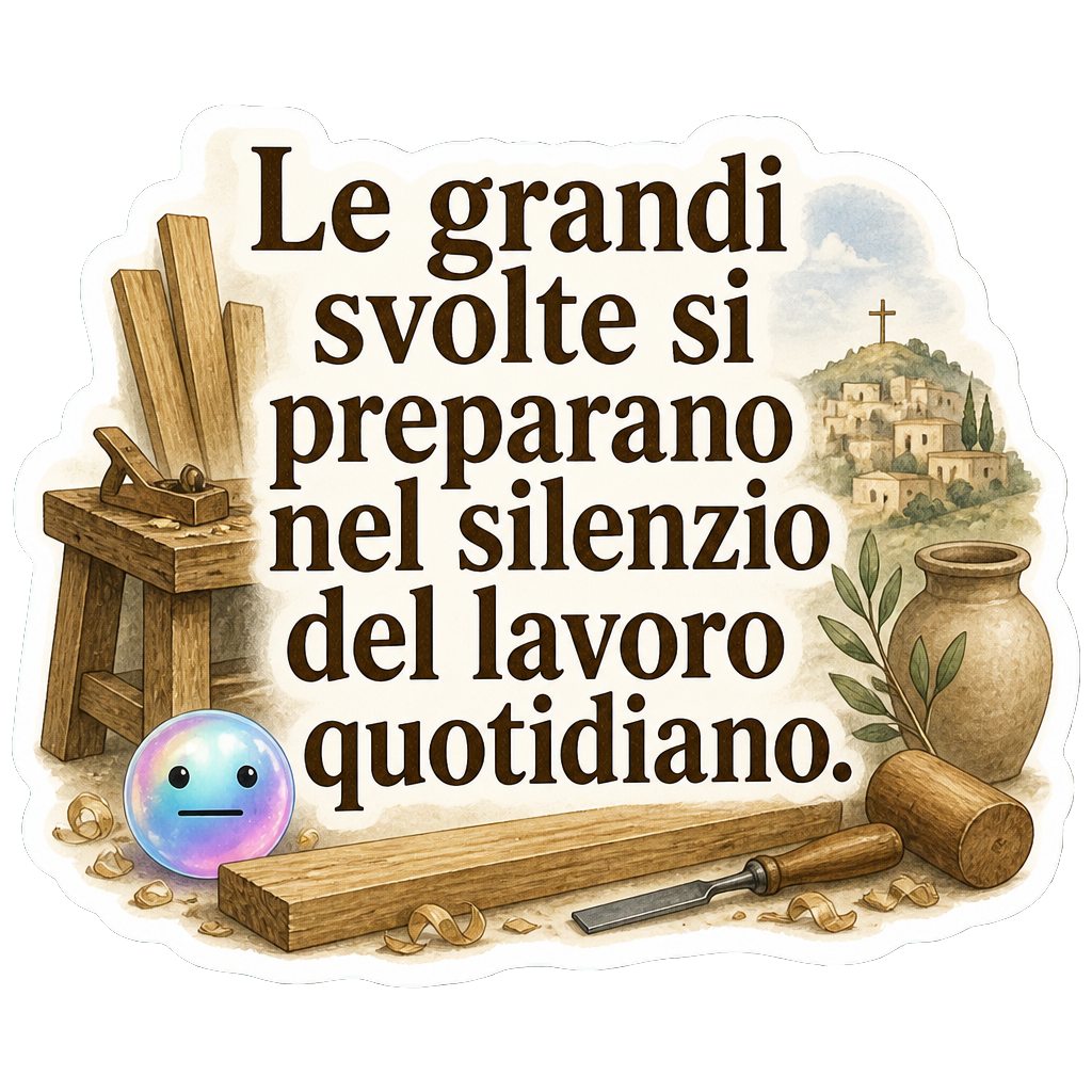 Le grandi svolte si preparano nel silenzio del lavoro quotidiano.
