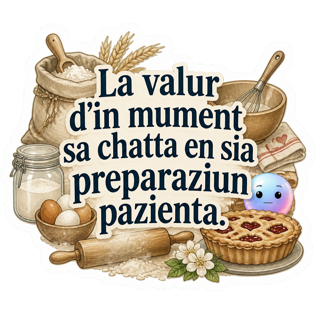 La valur d'in mument sa chatta en sia preparaziun pazienta.