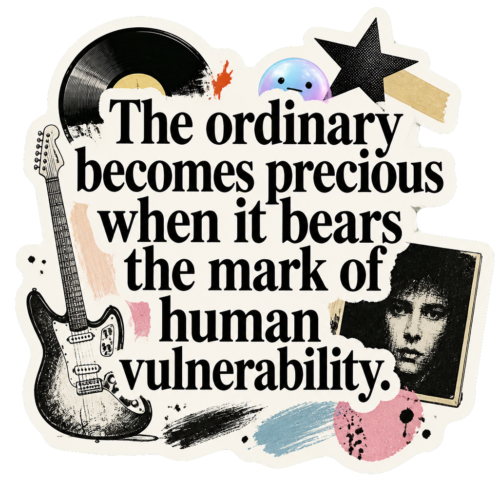 The ordinary becomes precious when it bears the mark of human vulnerability.