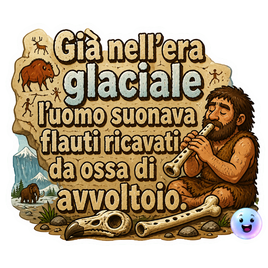 Già nell'era glaciale l'uomo suonava flauti ricavati da ossa di avvoltoio.