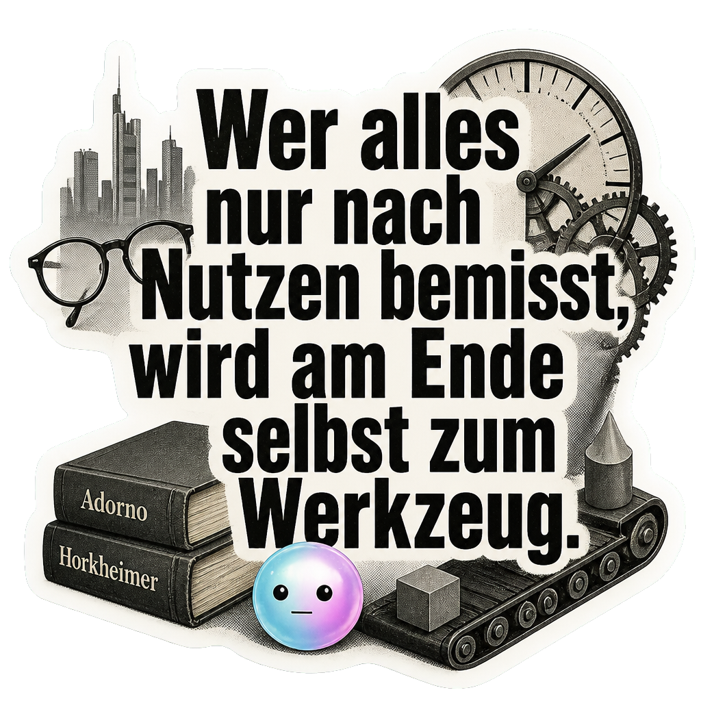 Wer alles nur nach Nutzen bemisst, wird am Ende selbst zum Werkzeug.