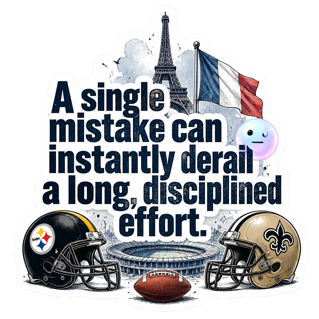 A single mistake can instantly derail a long, disciplined effort.