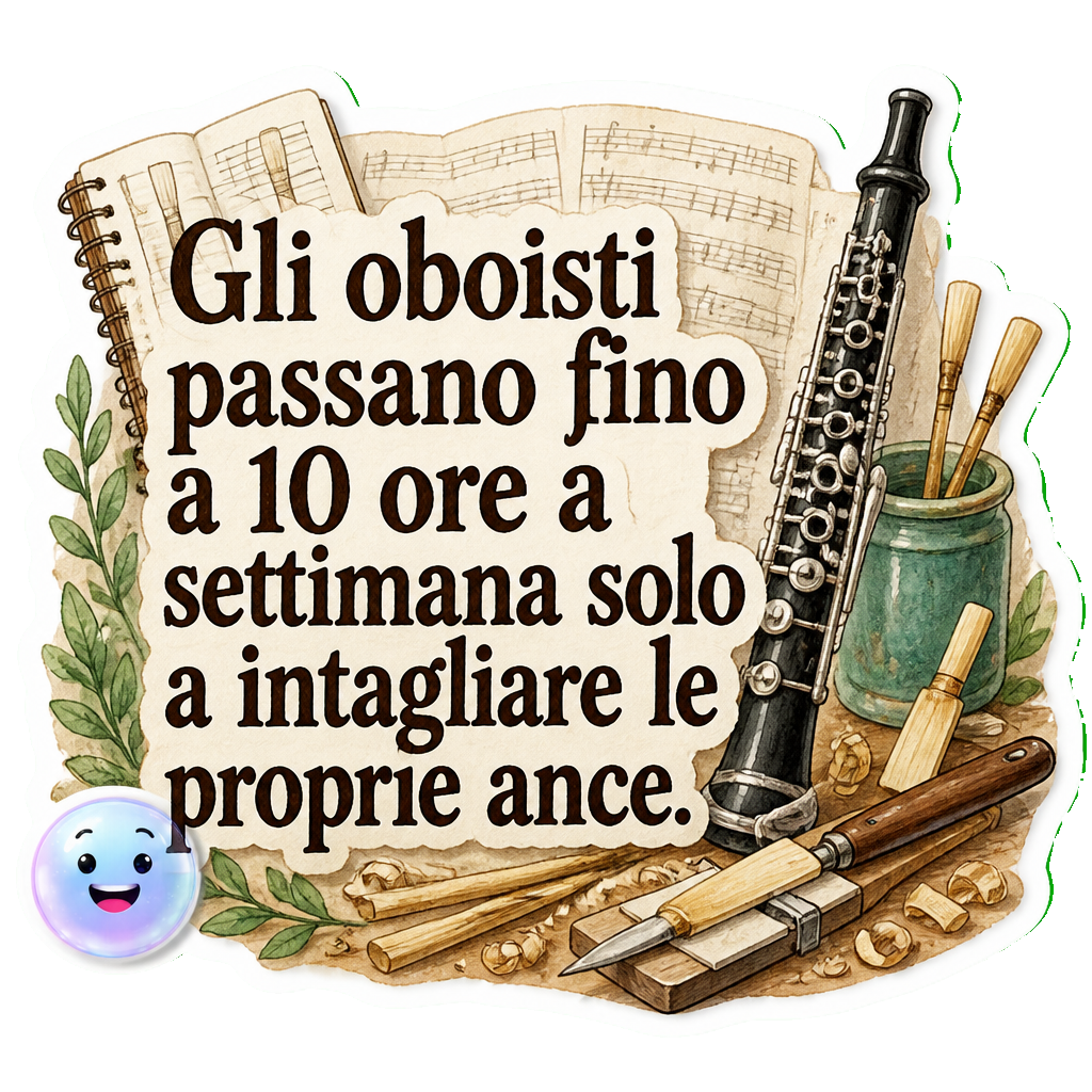 Gli oboisti passano fino a 10 ore a settimana solo a intagliare le proprie ance.