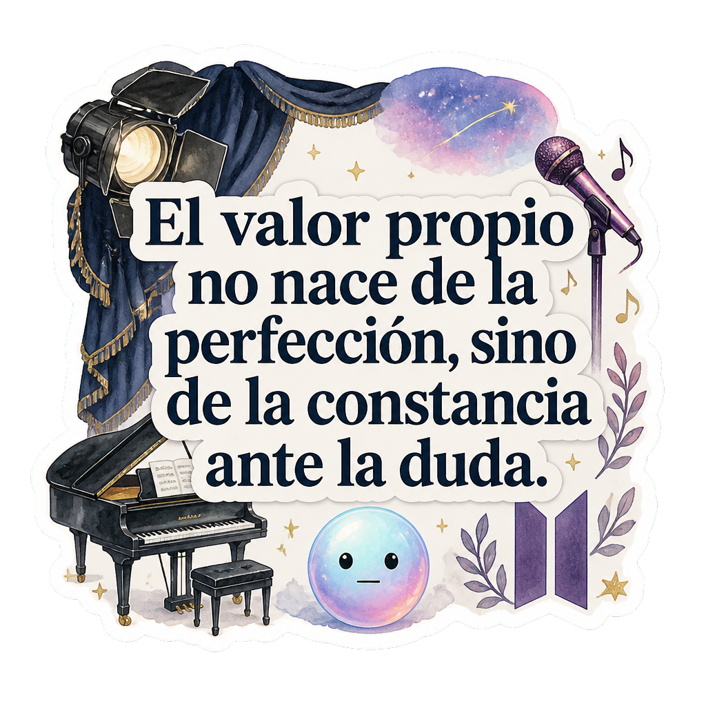 El valor propio no nace de la perfección, sino de la constancia ante la duda.
