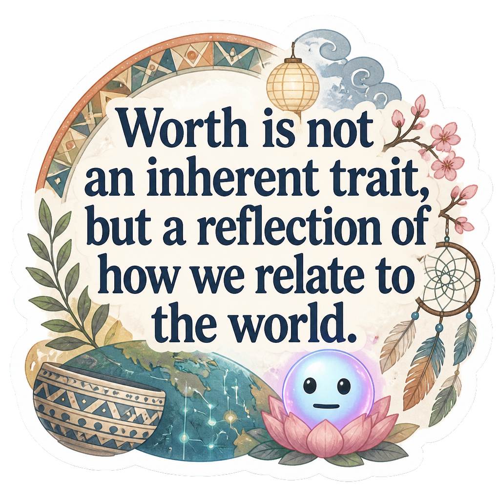 Worth is not an inherent trait, but a reflection of how we relate to the world.