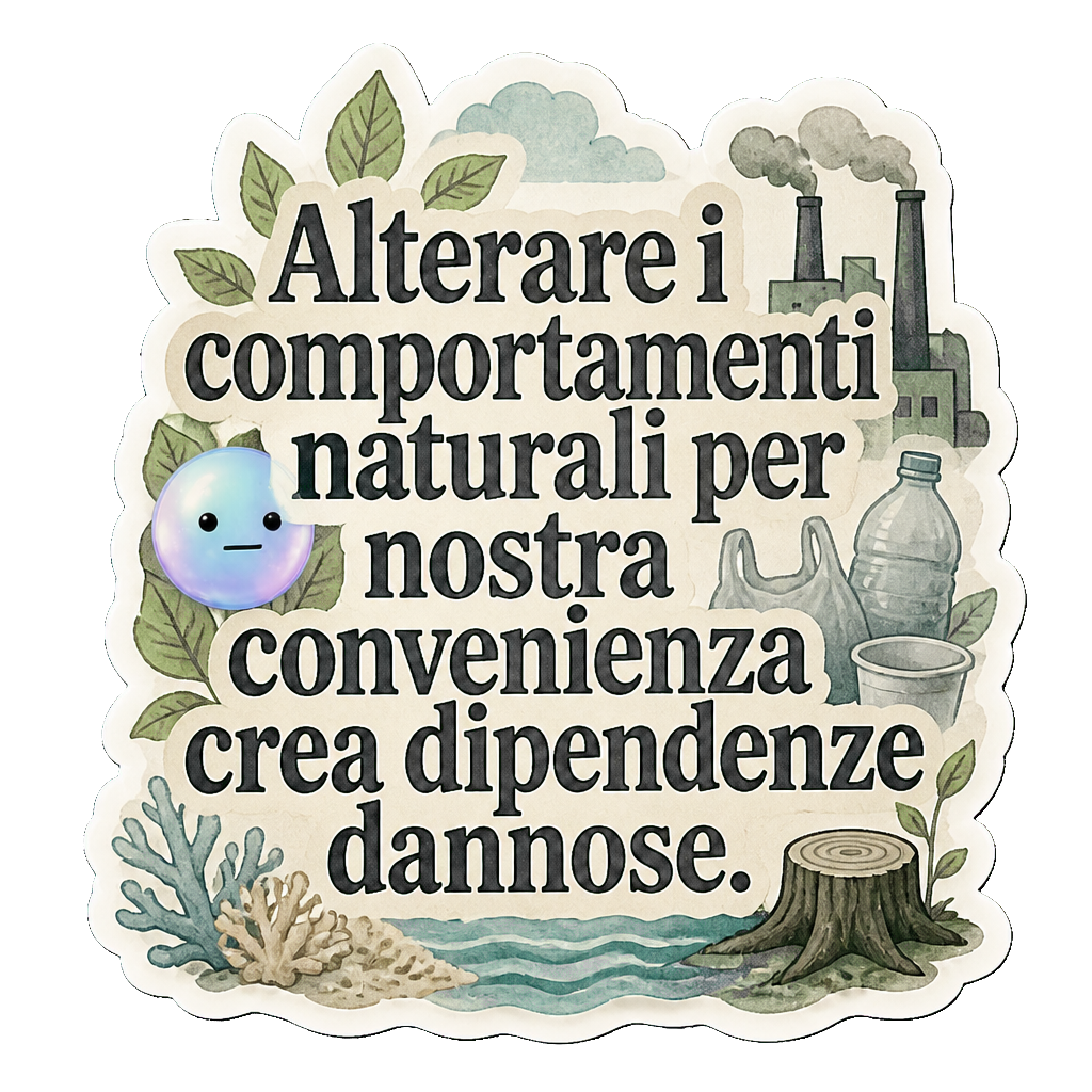 Alterare i comportamenti naturali per nostra convenienza crea dipendenze dannose.