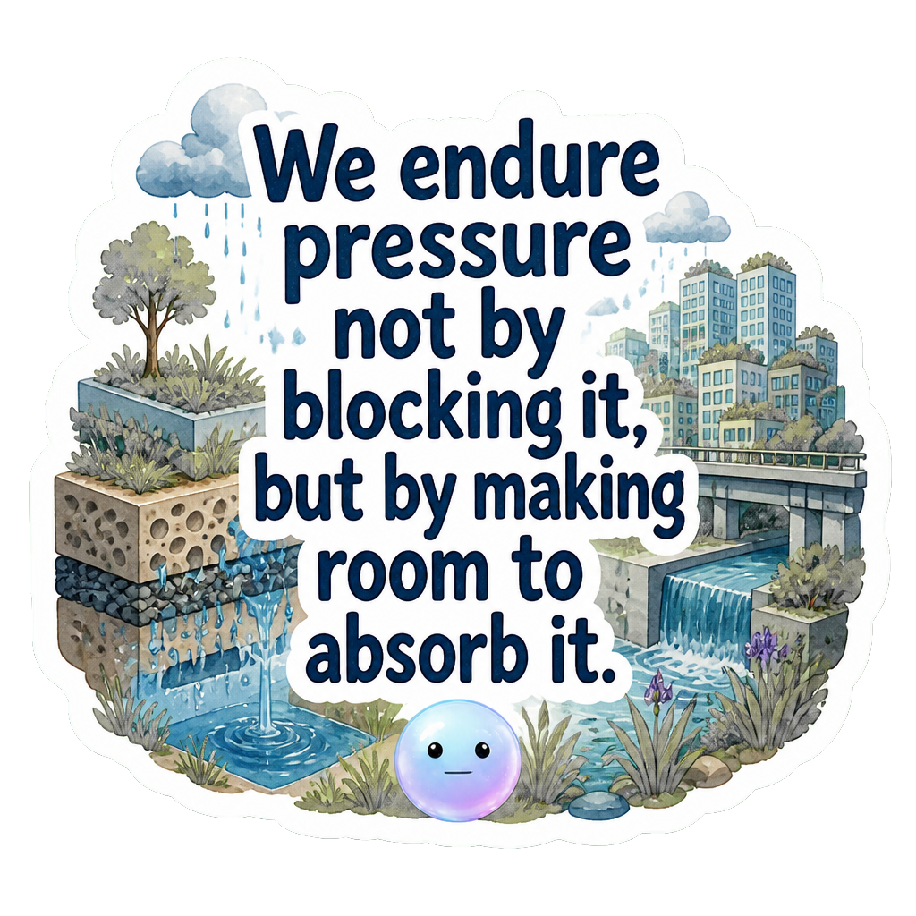 We endure pressure not by blocking it, but by making room to absorb it.