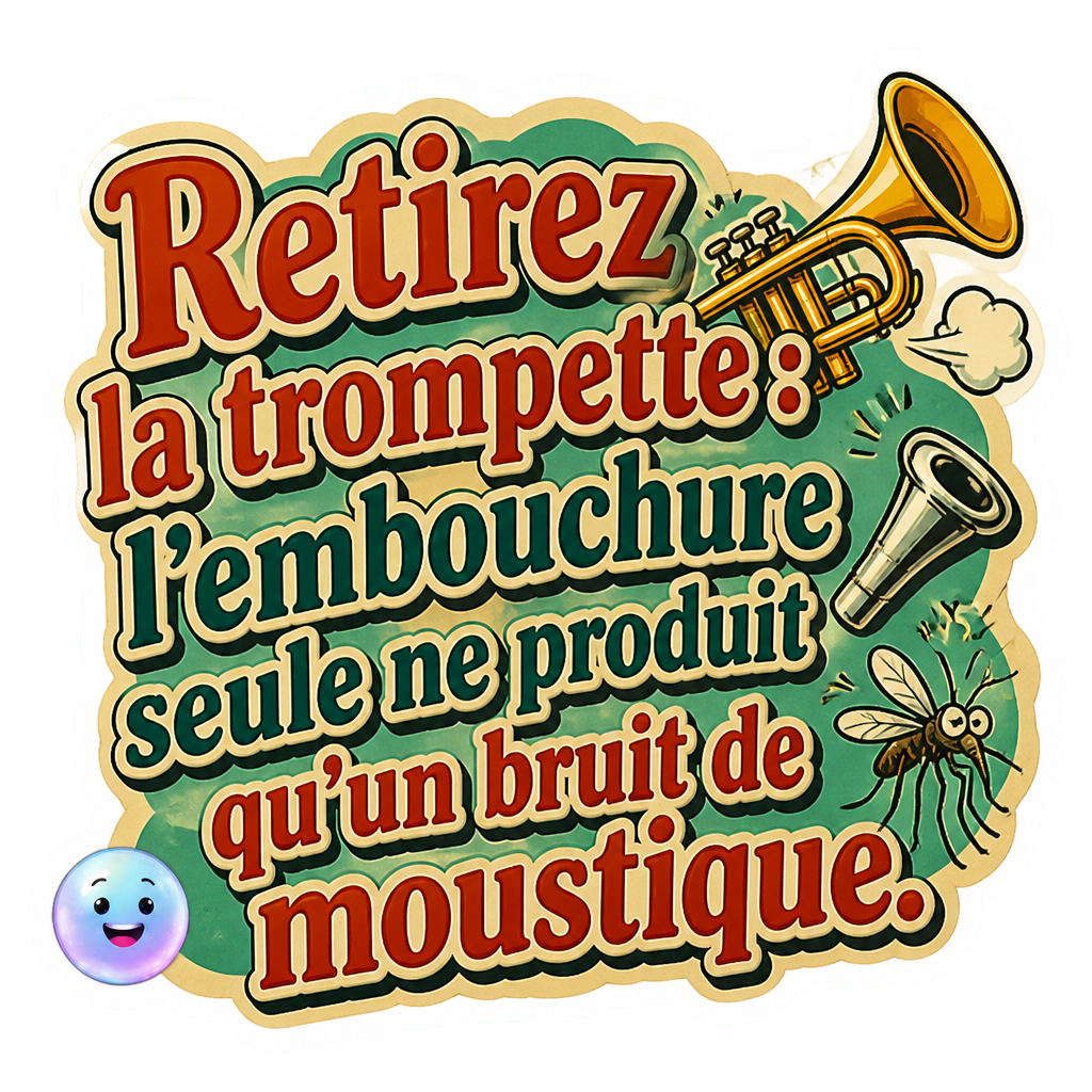 Retirez la trompette : l'embouchure seule ne produit qu'un bruit de moustique.