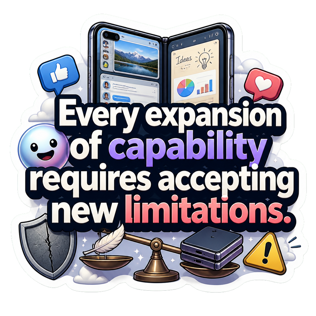 Every expansion of capability requires accepting new limitations.
