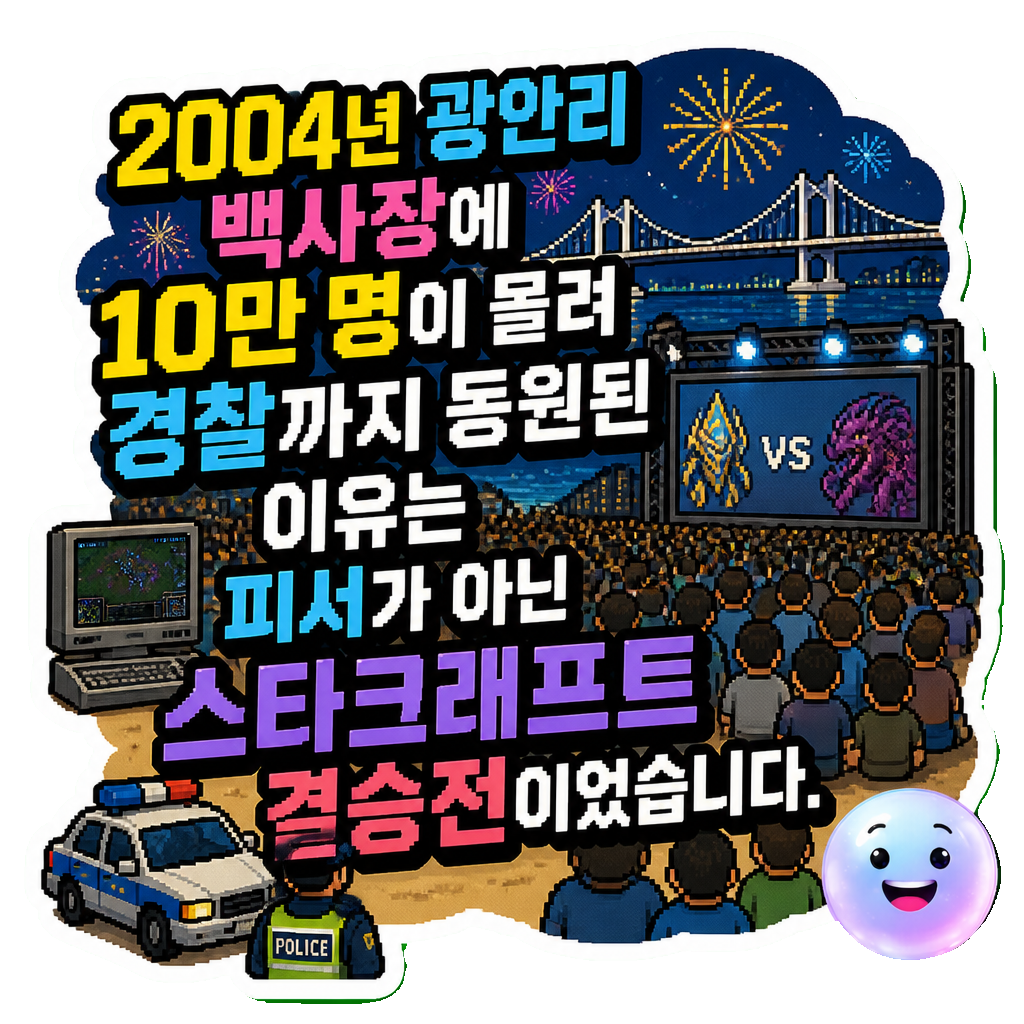2004년 광안리 백사장에 10만 명이 몰려 경찰까지 동원된 이유는 피서가 아닌 스타크래프트 결승전이었습니다.