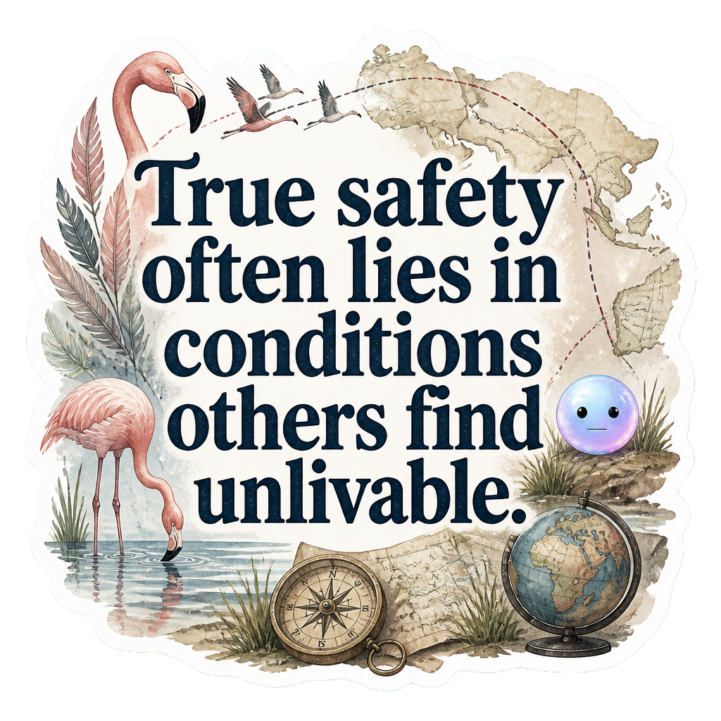 True safety often lies in conditions others find unlivable.