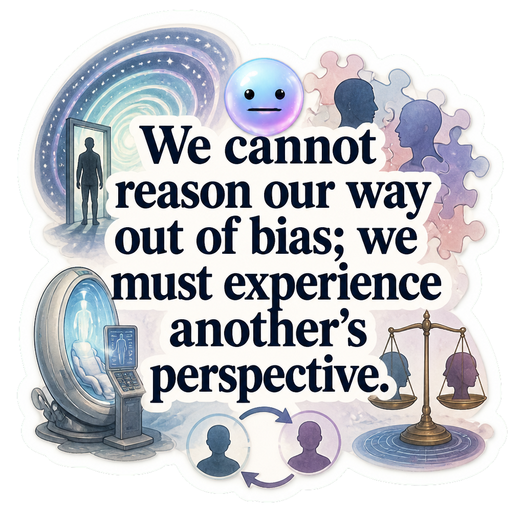 We cannot reason our way out of bias; we must experience another's perspective.