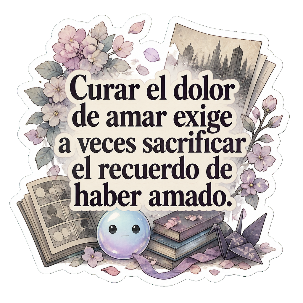 Curar el dolor de amar exige a veces sacrificar el recuerdo de haber amado.
